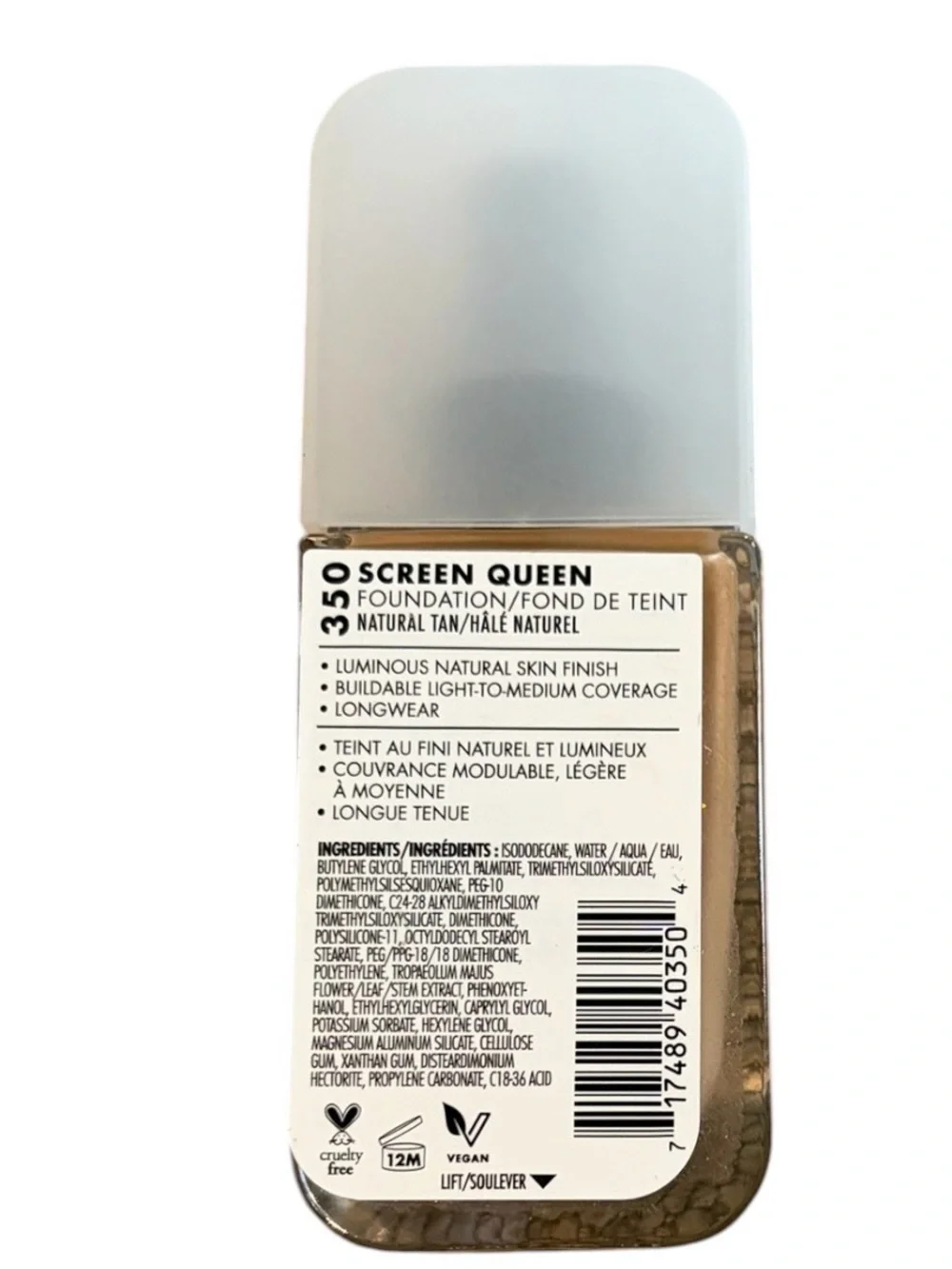 Milani Screen Queen Liquid Foundation Natural Tan 350 NWT